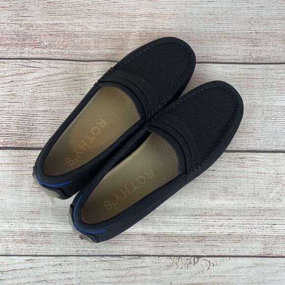 Rothy's The Driver Mens Sz 7.5 Loafers Black - Picture 8 of 10